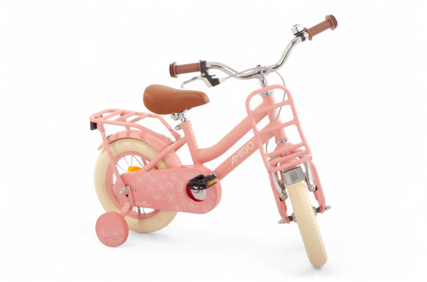 AMIGO Bella 12 Inch Girls Coaster Brake Salmon