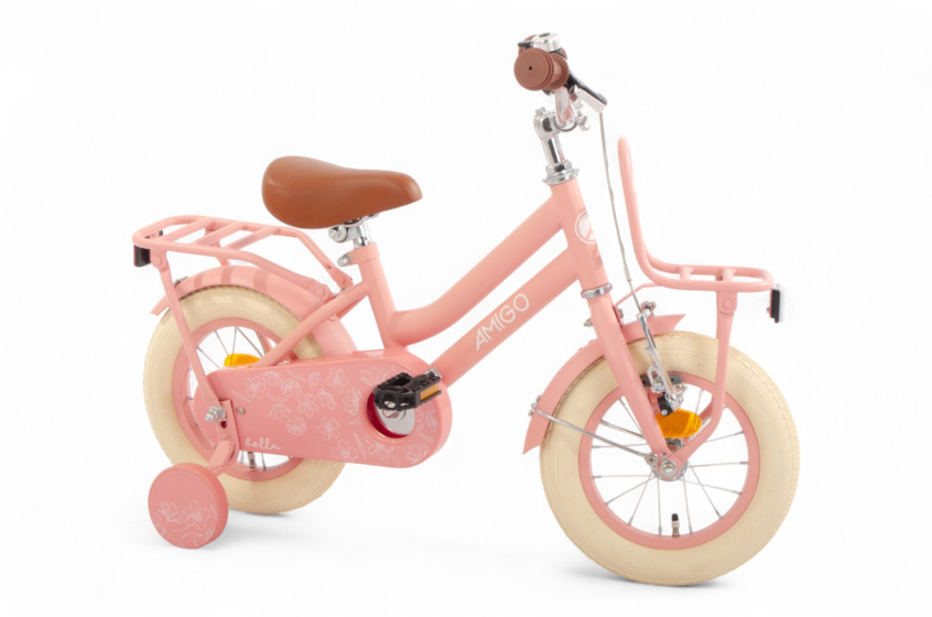 AMIGO Bella 12 Inch Girls Coaster Brake Salmon