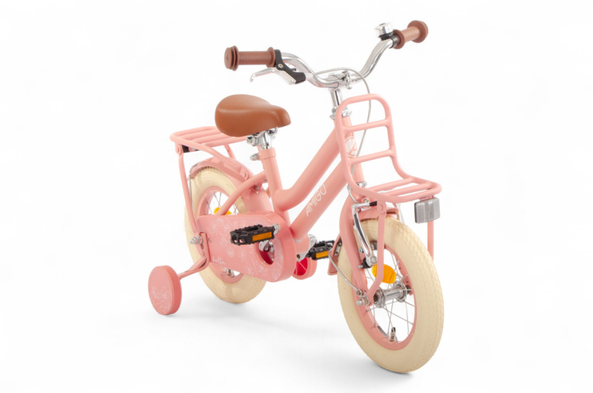 AMIGO Bella 12 Inch Girls Coaster Brake Salmon