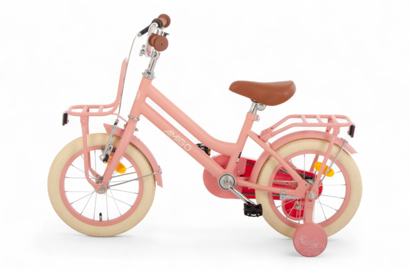 AMIGO Bella 14 Inch Girls Coaster Brake Salmon