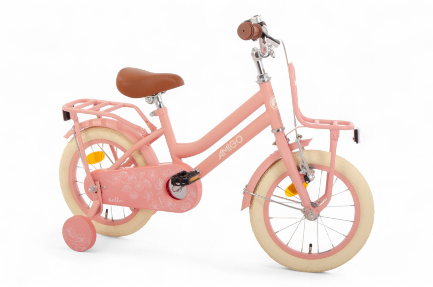 AMIGO Bella 14 Inch Girls Coaster Brake Salmon