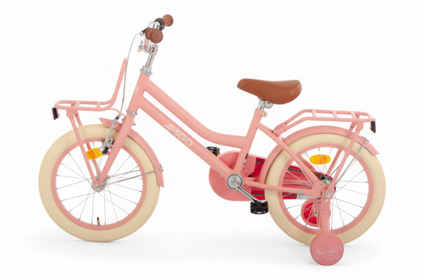 AMIGO Bella 16 Inch Girls Coaster Brake Salmon