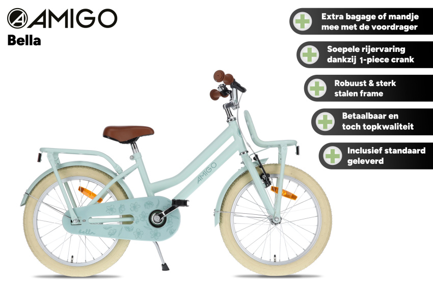AMIGO Bella 18 Inch Girls Coaster Brake Green