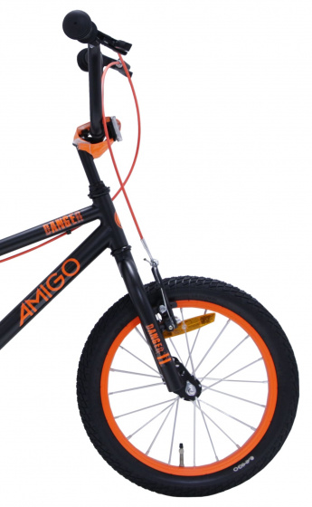 BMX Danger 16 Pouces Junior V-Brake Noir/Orange