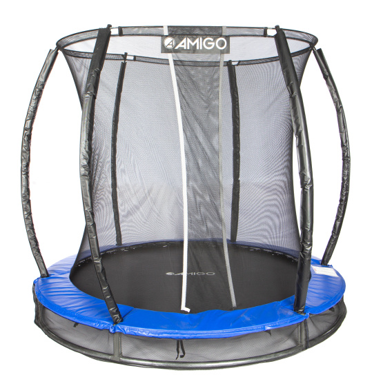 AMIGO inground trampoline Deluxe met 244 cm blauw