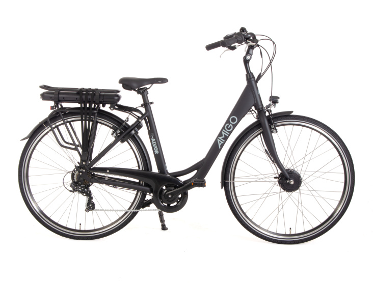 AMIGO E-Alvor D1 28 Inch Dames 7V V-Brakes Matzwart