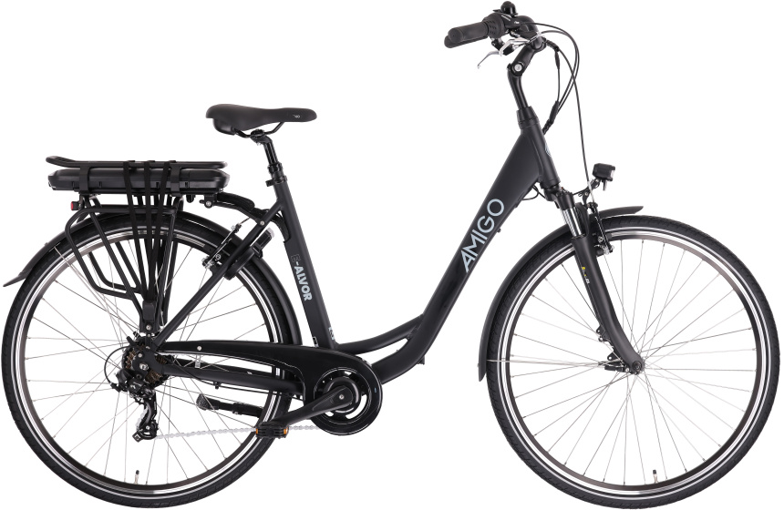 AMIGO E-Alvor D2 28 Inch Women 7SP Rim Brakes Matte black