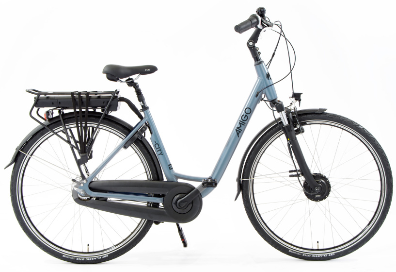 E-City S2 504Wh 28 Inch 48 cm Dames 7V Rollerbrake Blauwgrijs mat