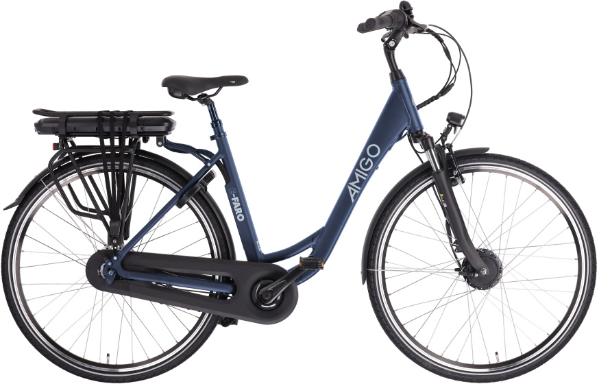 AMIGO E Faro S2 28 Inch 53 cm Dames 7V Rollerbrake Matblauw afbeelding