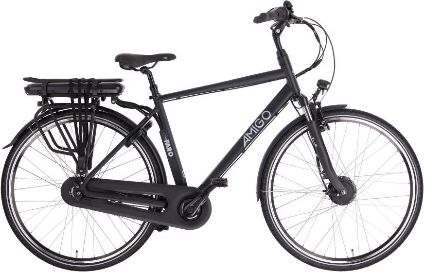 AMIGO E Faro S2 28 Inch 53 cm Heren 7V Rollerbrake Matzwart afbeelding