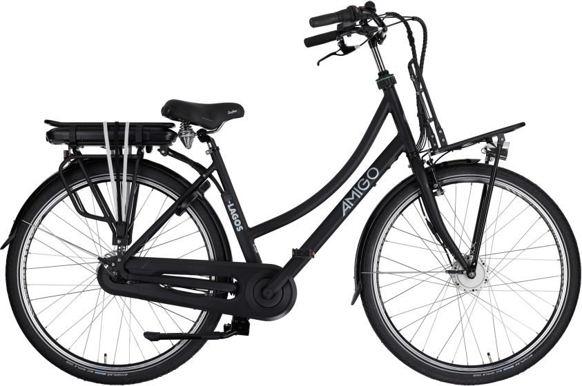 AMIGO E-Lagos T3 28 Inch Dames 7V Rollerbrake Matzwart
