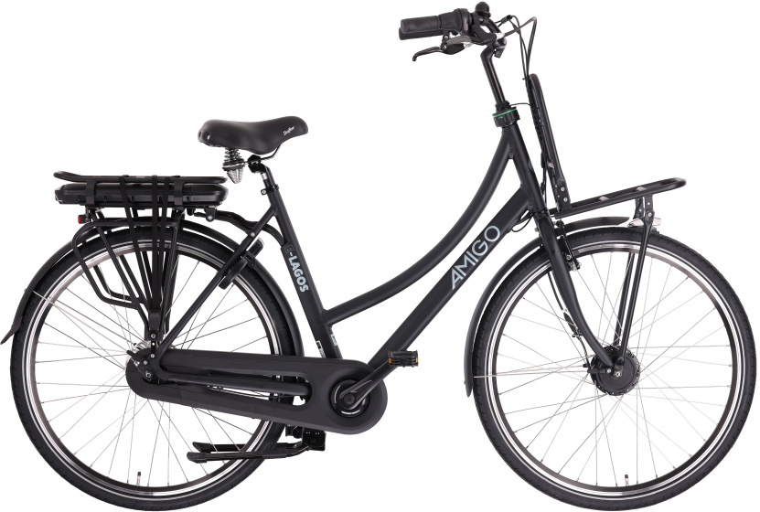 AMIGO E-Lagos T3 28 Inch Dames 7V Rollerbrake Matzwart