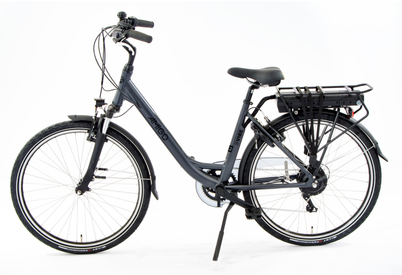 AMIGO E-Vibe D2 504Wh 26 Inch Dames 7V V-Brakes Matgrijs