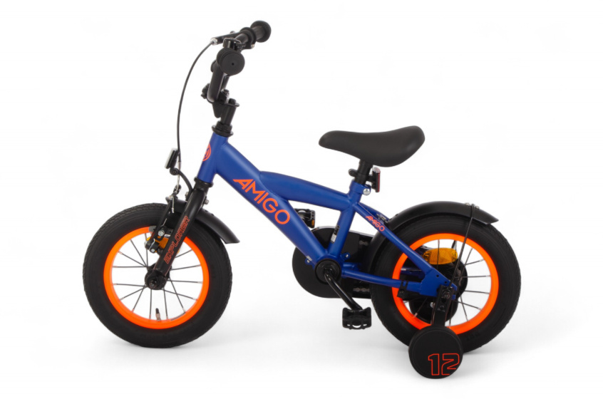 AMIGO Explorer 12 Inch Boys Coaster Brake Blue/Orange