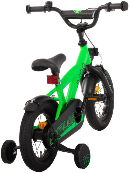 AMIGO Explorer 12 Inch Boys Coaster Brake Green/Black