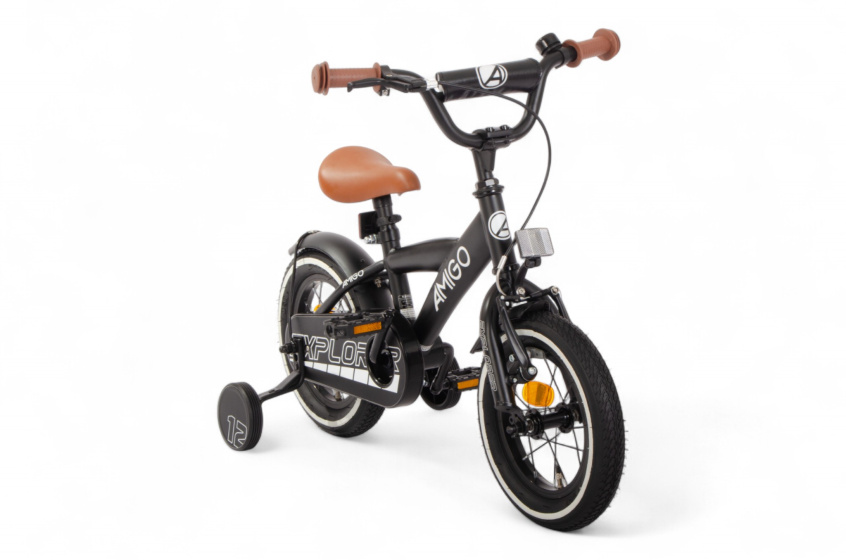 AMIGO Explorer 12 Inch Boys Coaster Brake Black/White