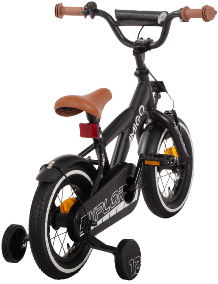 AMIGO Explorer 12 Inch Boys Coaster Brake Black/White
