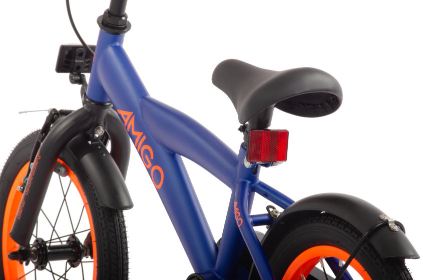 AMIGO Explorer 14 Inch Boys Coaster Brake Blue/Orange