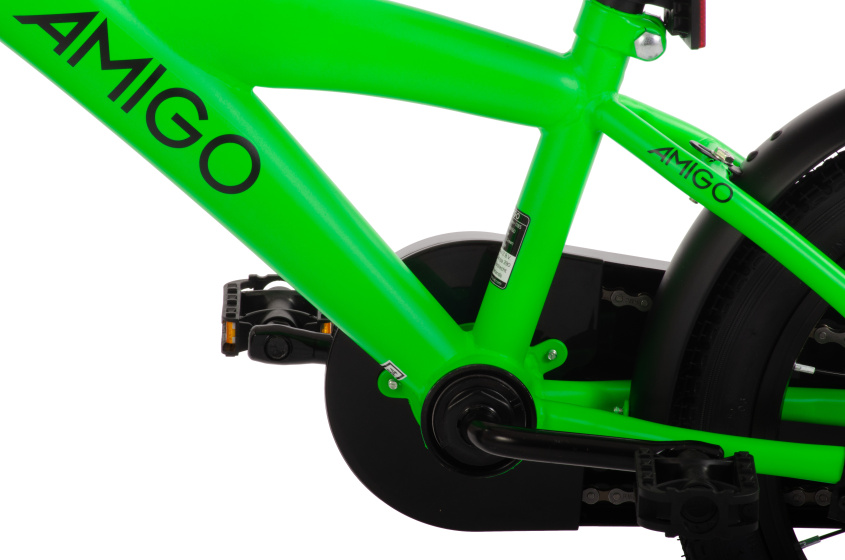 AMIGO Explorer 14 Inch Jongens Terugtraprem Groen/Zwart