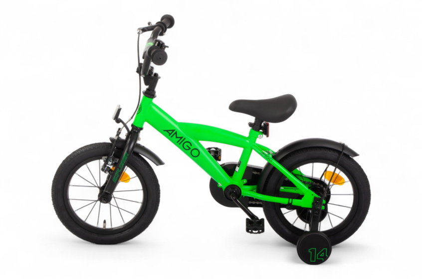 AMIGO Explorer 14 Inch Boys Coaster Brake Green/Black