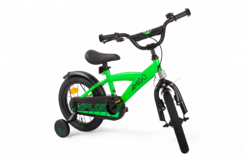 AMIGO Explorer 14 Inch Boys Coaster Brake Green/Black