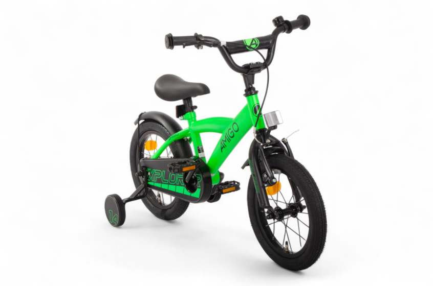 AMIGO Explorer 14 Inch Boys Coaster Brake Green/Black