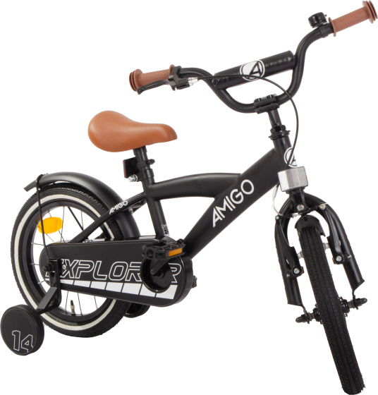 AMIGO Explorer 14 Inch Boys Coaster Brake Black/White