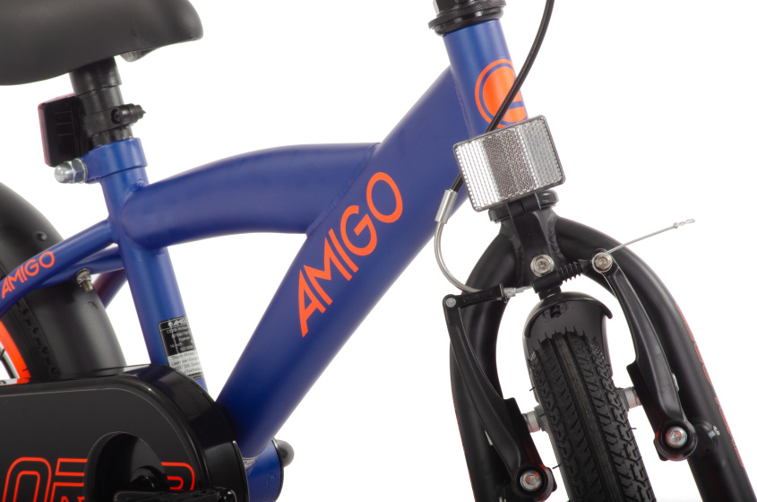 AMIGO Explorer 16 Inch Boys Coaster Brake Blue/Orange