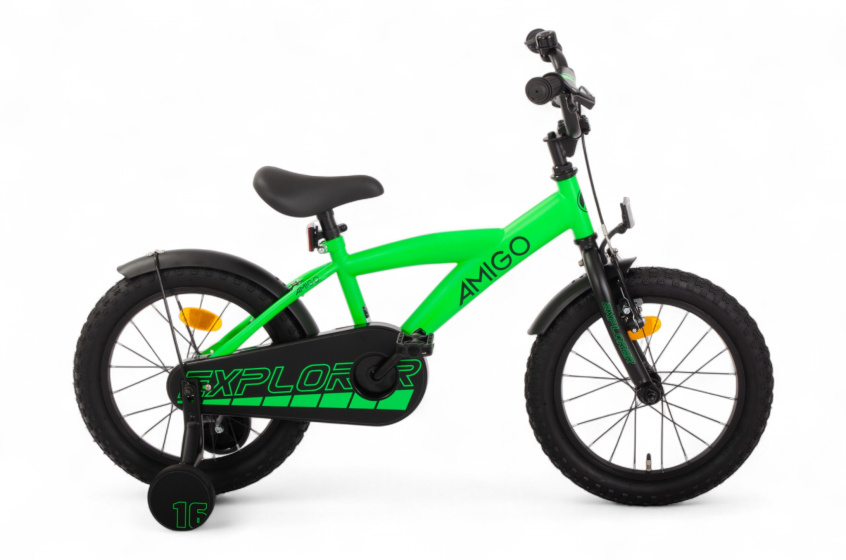 AMIGO Explorer 16 Inch Boys Coaster Brake Green/Black