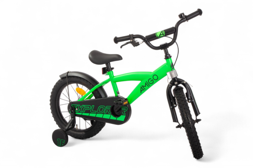 AMIGO Explorer 16 Inch Boys Coaster Brake Green/Black