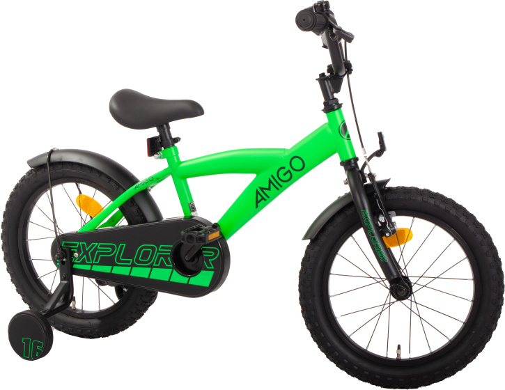 AMIGO Explorer 16 Inch Boys Coaster Brake Green/Black