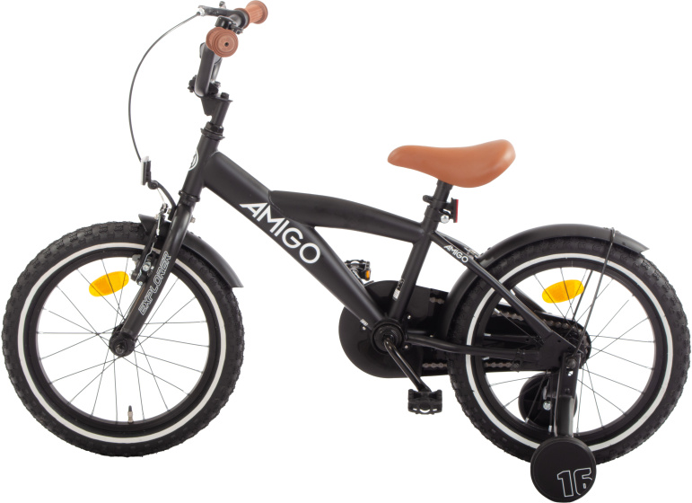 AMIGO Explorer 16 Inch Boys Coaster Brake Black/White