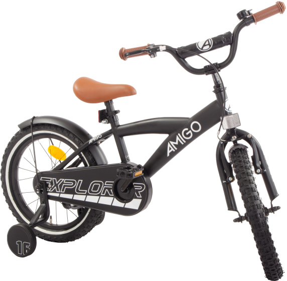 AMIGO Explorer 16 Inch Boys Coaster Brake Black/White