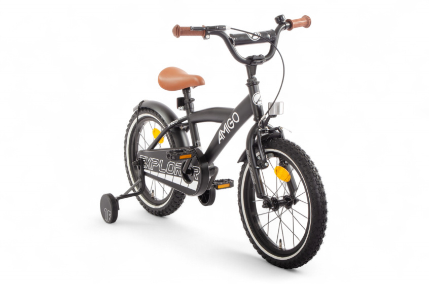 AMIGO Explorer 16 Inch Boys Coaster Brake Black/White