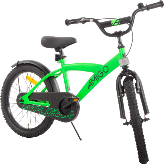 AMIGO Explorer 18 Inch Boys Coaster Brake Green/Black