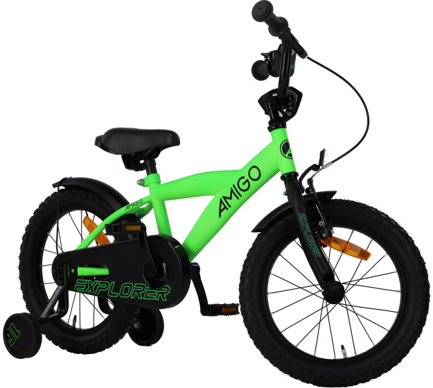 AMIGO Explorer 18 Zoll Jungen Rücktrittbremse Grün/Schwarz