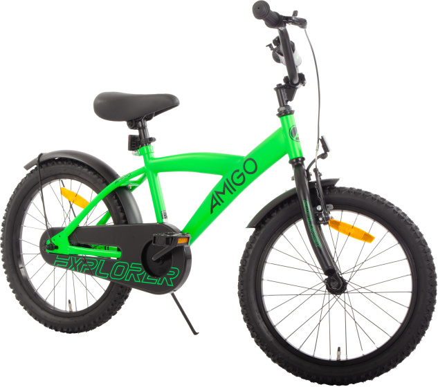 AMIGO Explorer 18 Inch Boys Coaster Brake Green/Black