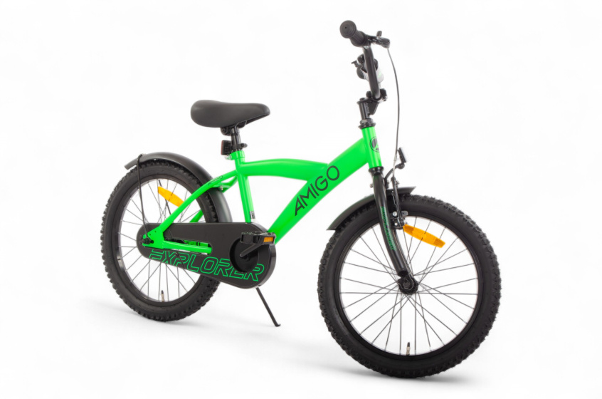 AMIGO Explorer 18 Inch Boys Coaster Brake Green/Black