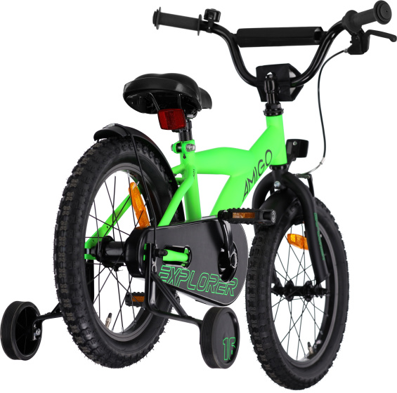 AMIGO Explorer 18 Zoll Jungen Rücktrittbremse Grün/Schwarz