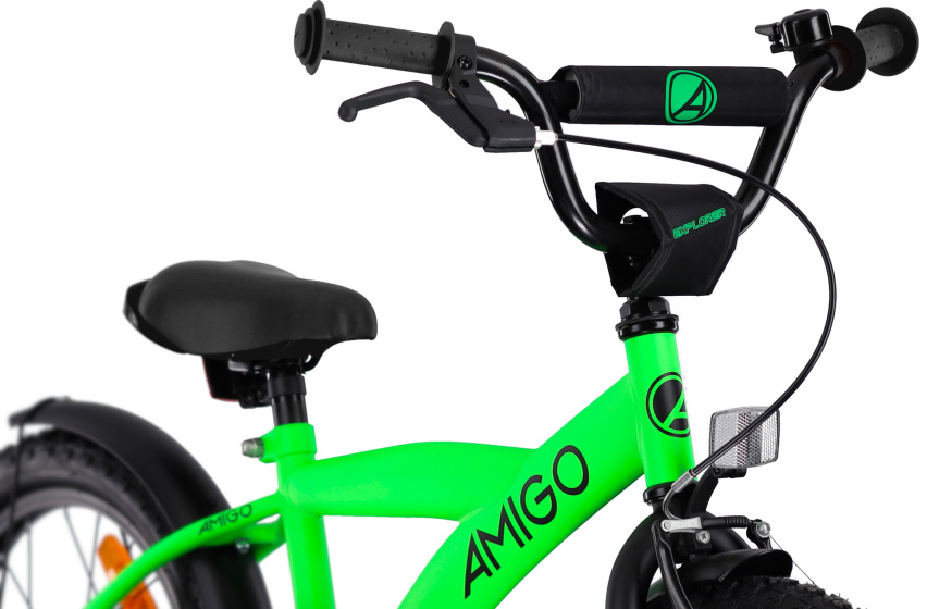 AMIGO Explorer 18 Zoll Jungen Rücktrittbremse Grün/Schwarz
