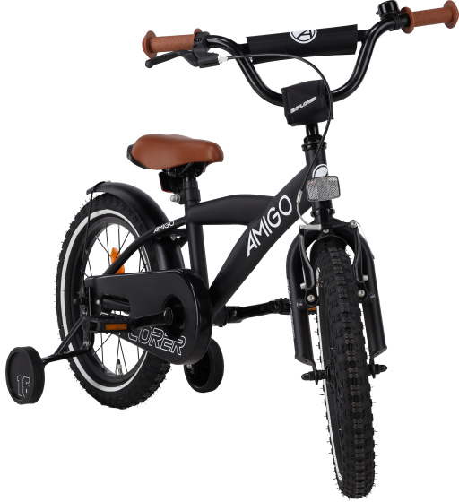AMIGO Explorer 18 Inch Jongens Terugtraprem Zwart/Wit