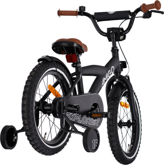 AMIGO Explorer 18 Inch Jongens Terugtraprem Zwart/Wit