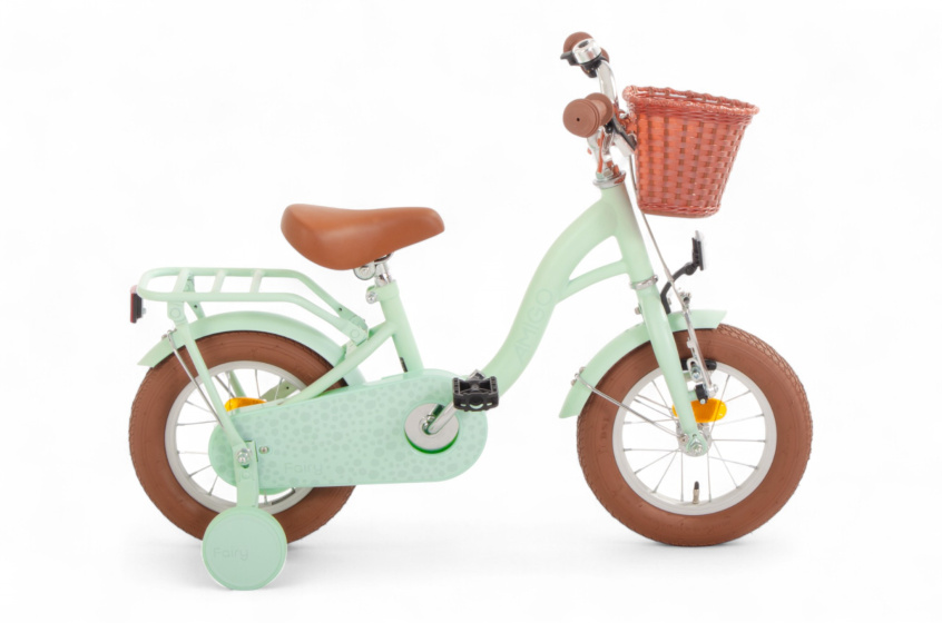 AMIGO Fairy 12 Inch Girls Coaster Brake Mint Green