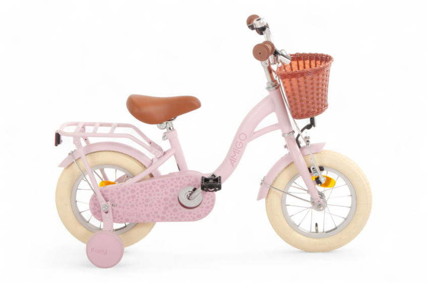 AMIGO Fairy 12 Inch Girls Coaster Brake Pink