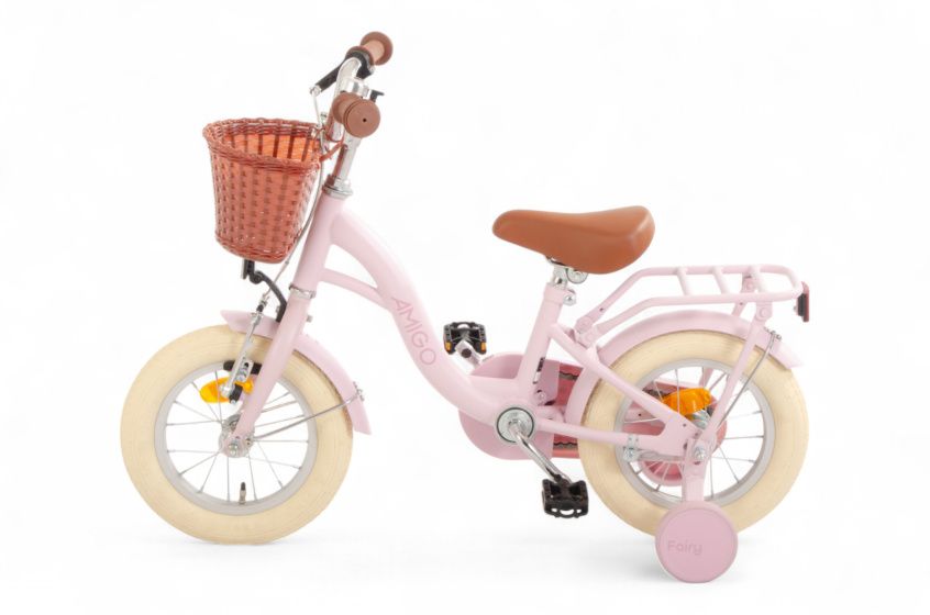 AMIGO Fairy 12 Inch Girls Coaster Brake Pink
