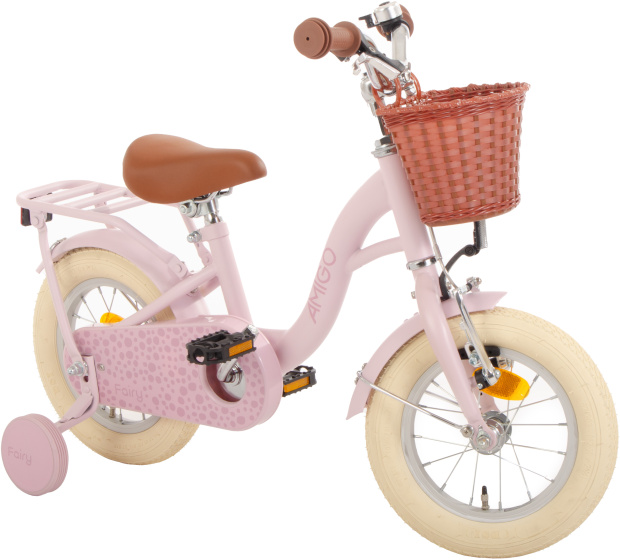 AMIGO Fairy 12 Inch Girls Coaster Brake Pink