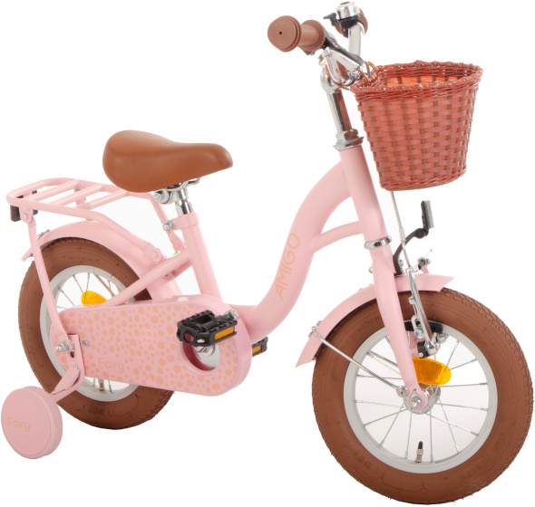 AMIGO Fairy 12 Inch Girls Coaster Brake Salmon