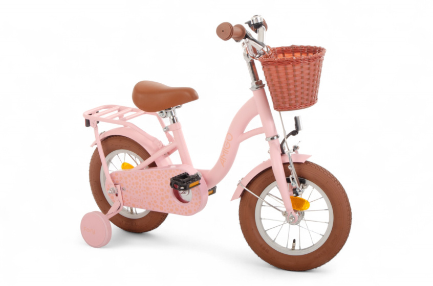 AMIGO Fairy 12 Inch Girls Coaster Brake Salmon