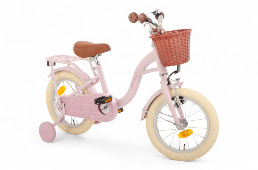 AMIGO Fairy 14 Inch Girls Coaster Brake Pink