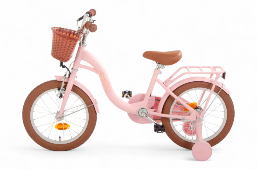 AMIGO Fairy 16 Inch Girls Coaster Brake Salmon
